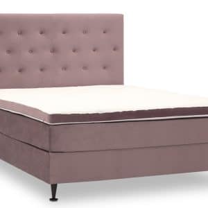 Småland Point Kontinentalseng M. Gavl Og Topmadras, Rosa Velour
