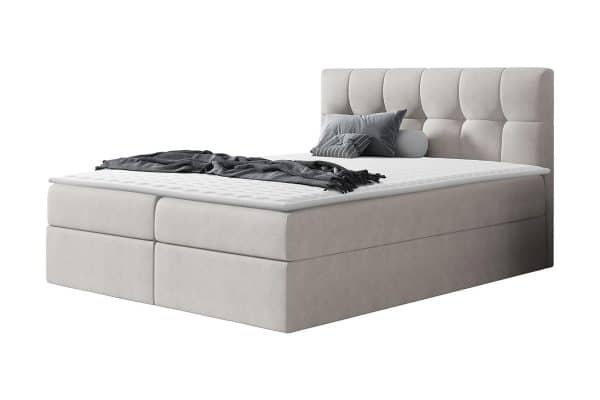 Kramvik Kontinentalseng Inkl. Gavl, Beige Velour