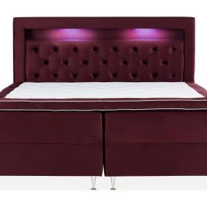 Alessia Kontinentalseng M. Opbevaring, Bordeaux Velour